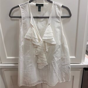 Ralph Lauren Sleeveless Ruffle Top L
